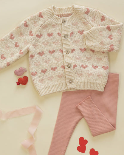 Quincy Mae Knit Cardigan Hearts Quincy Mae