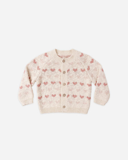 Quincy Mae Knit Cardigan Hearts Quincy Mae