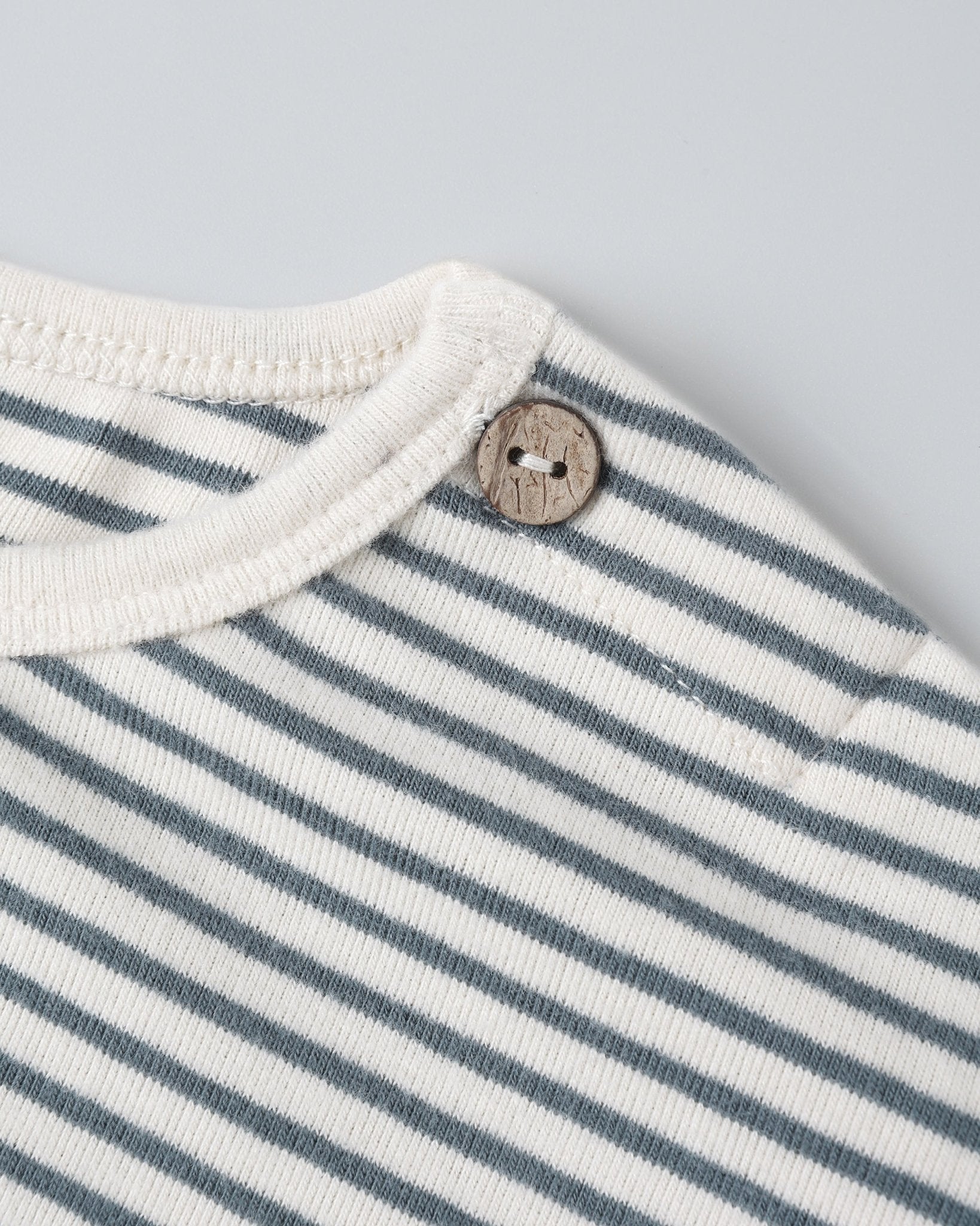 Quincy Mae Long Sleeve Tee || Ocean Micro Stripe Quincy Mae