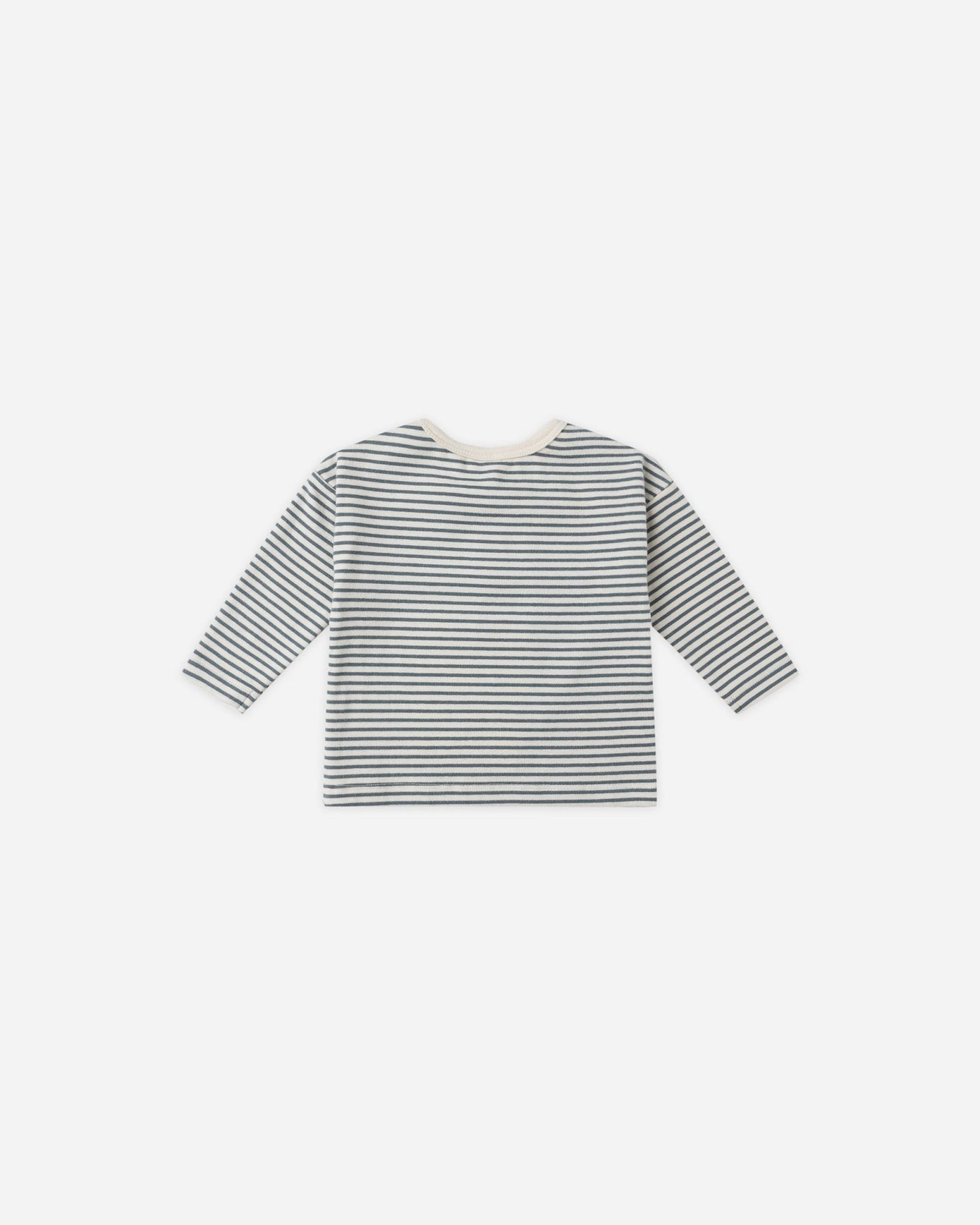 Quincy Mae Long Sleeve Tee || Ocean Micro Stripe Quincy Mae