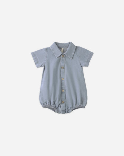 Quincy Mae Matteo Romper Lightweight Denim Quincy Mae