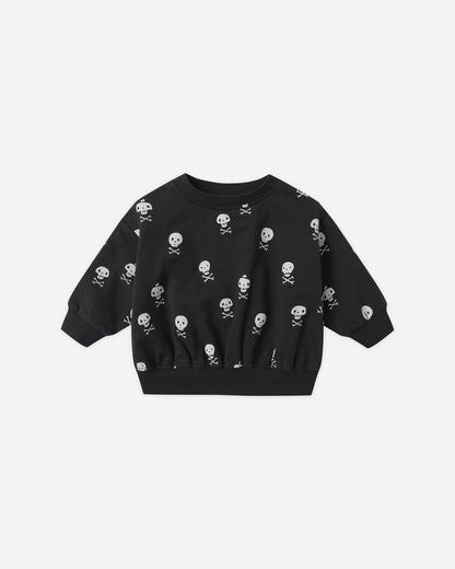 Quincy Mae Relaxed Fleece Sweatshirt || Crossbones Quincy Mae New