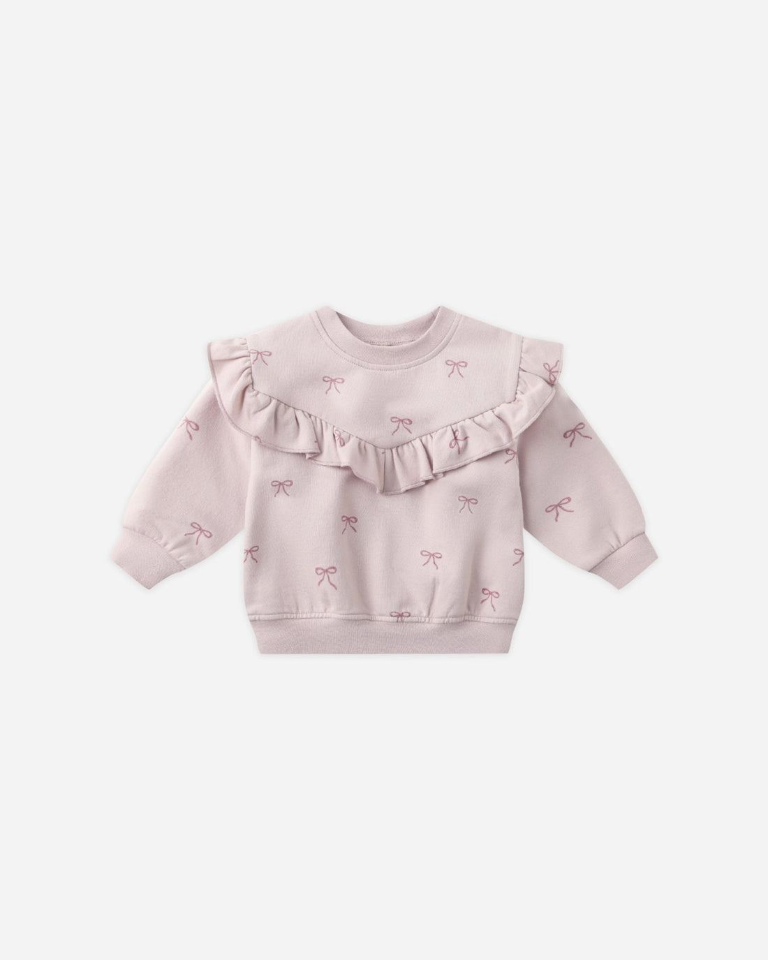 Quincy Mae Ruffle Fleece Sweatshirt || Bows Quincy Mae