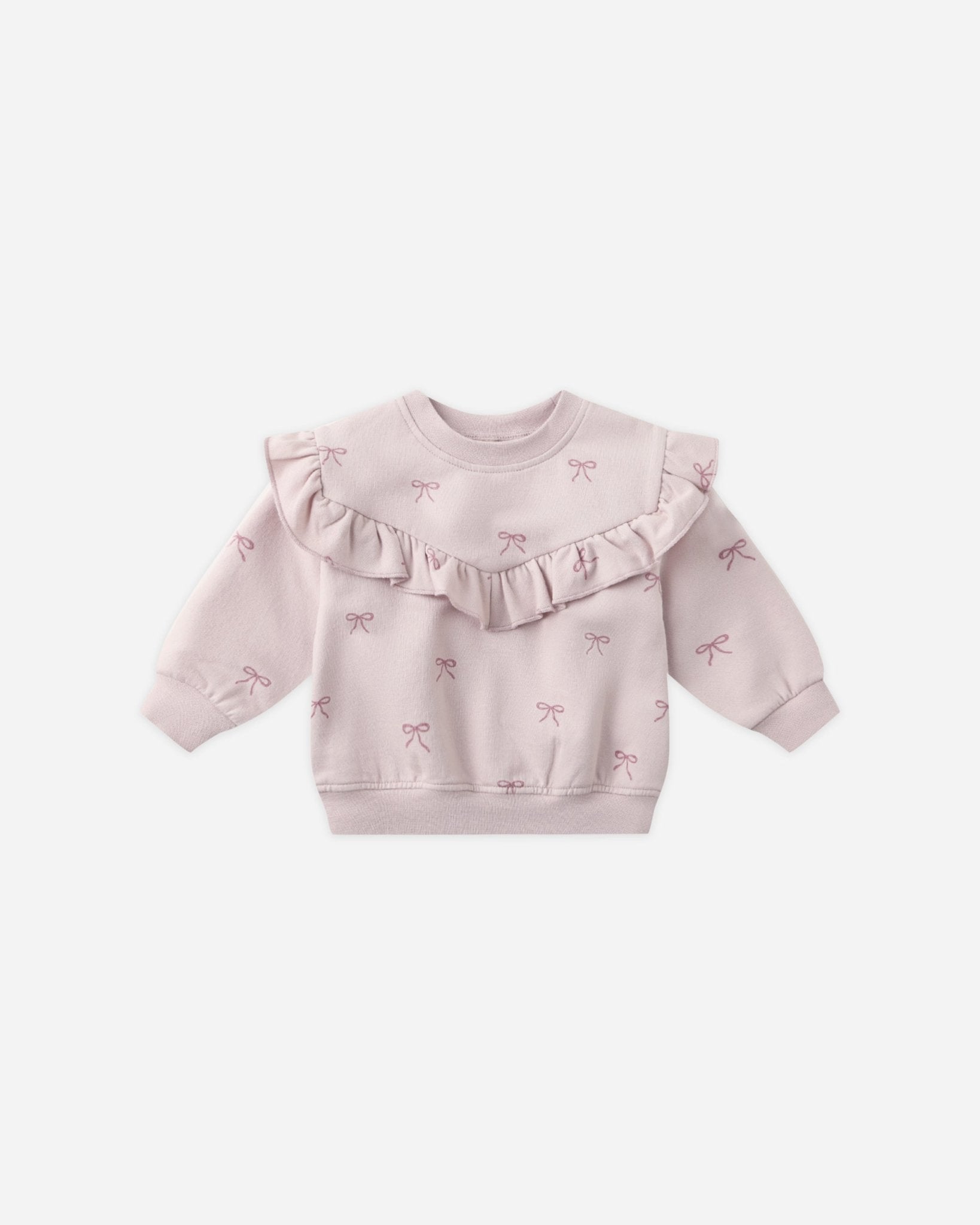 Quincy Mae Ruffle Fleece Sweatshirt || Bows Quincy Mae