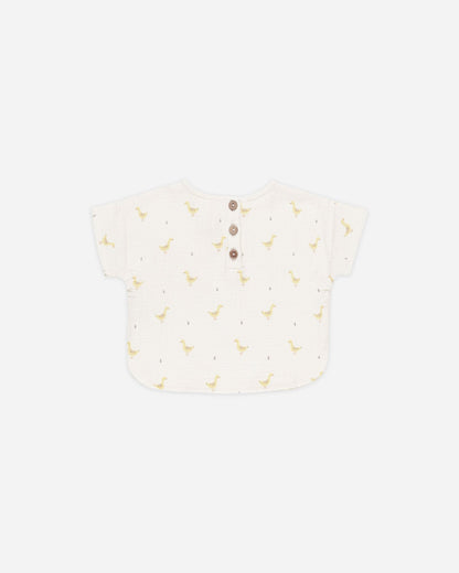 Quincy Mae Woven Boxy Top + Short Set || Geese Quincy Mae