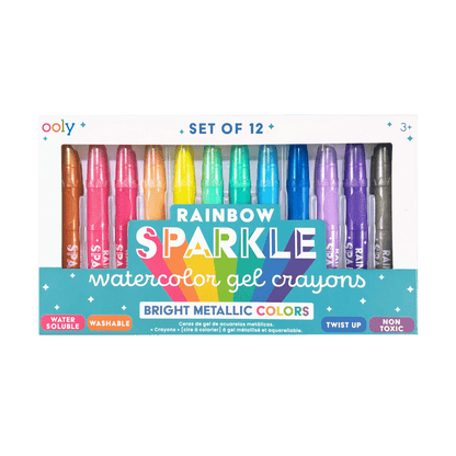 Rainbow Sparkle Metallic Watercolor Gel Crayons - Set of 12 OOLY