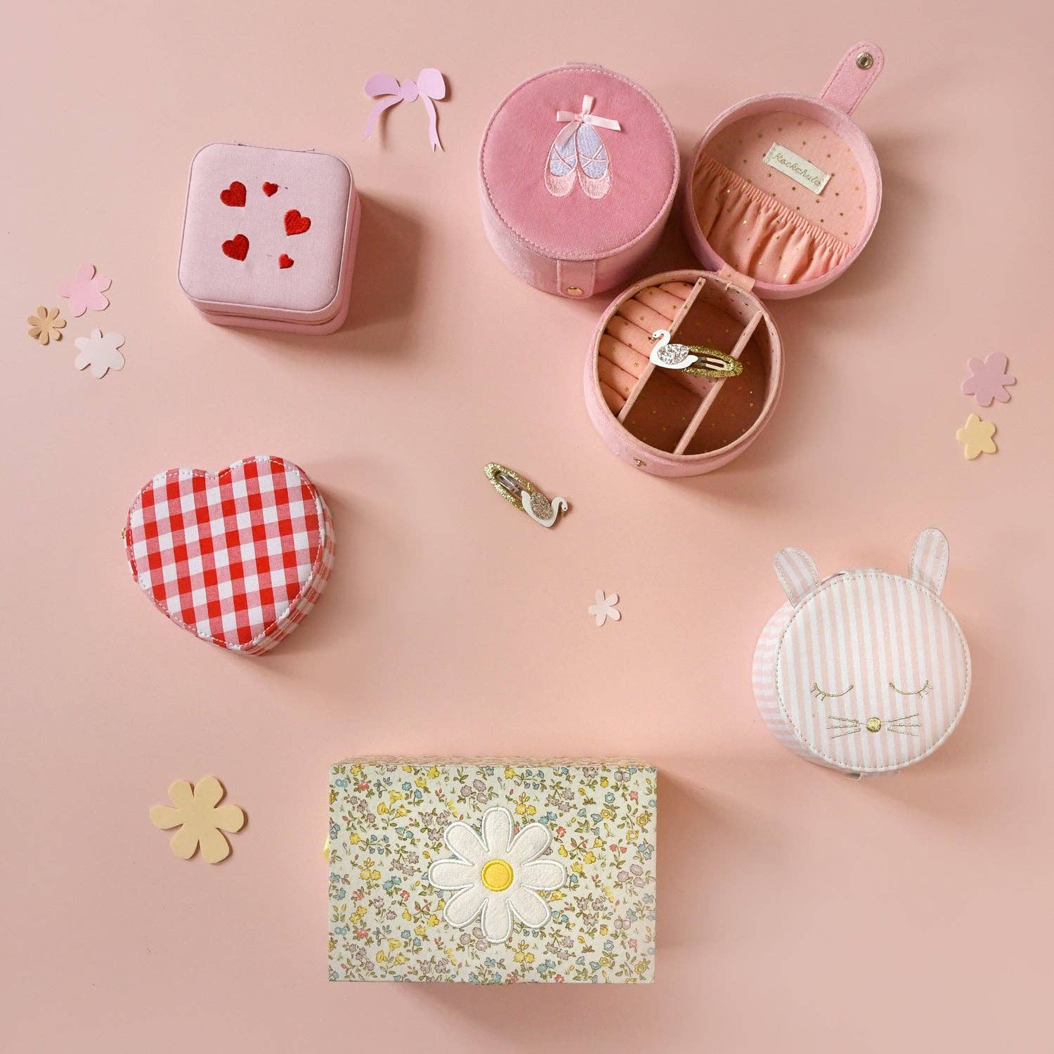 Rockahula - Stripy Bunny Round Jewellery Box Rockahula Kids
