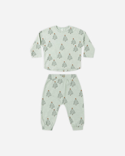 Rylee + Cru Long Sleeve Tee + Pant Set || Trees Rylee + Cru