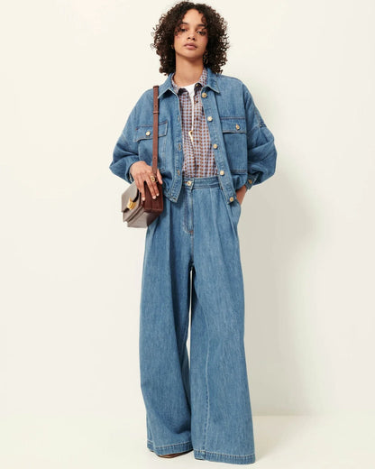 Sessùn Cazanim Denim Jacket – Stonewashed Indigo Sessùn