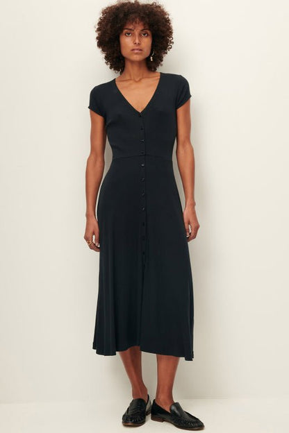 Sessùn NEA V - Neck Buttoned Midi Dress – Moonless Sessùn
