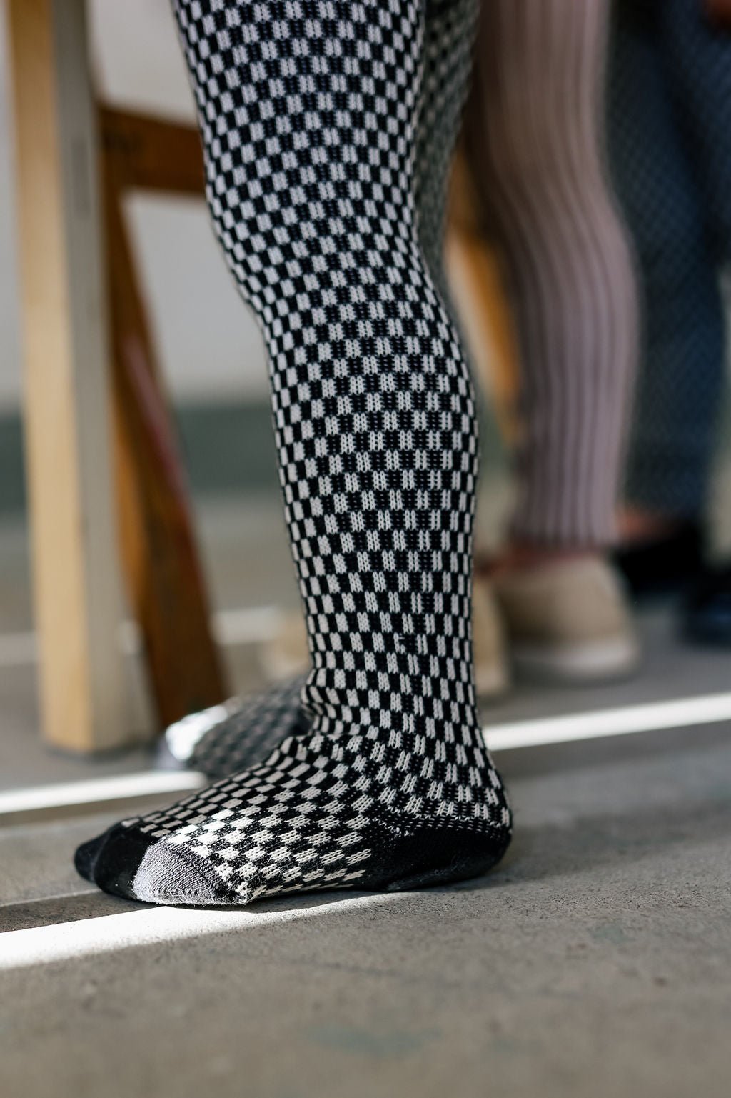 Silly Silas Footed Special Black x White Checked Silly Silas