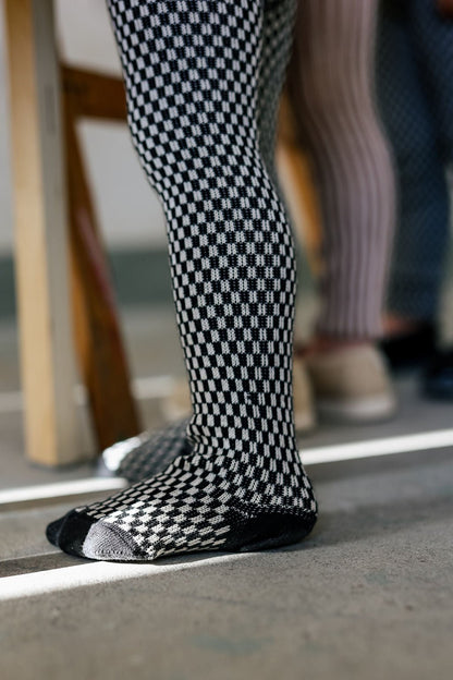 Silly Silas Footed Special Black x White Checked Silly Silas