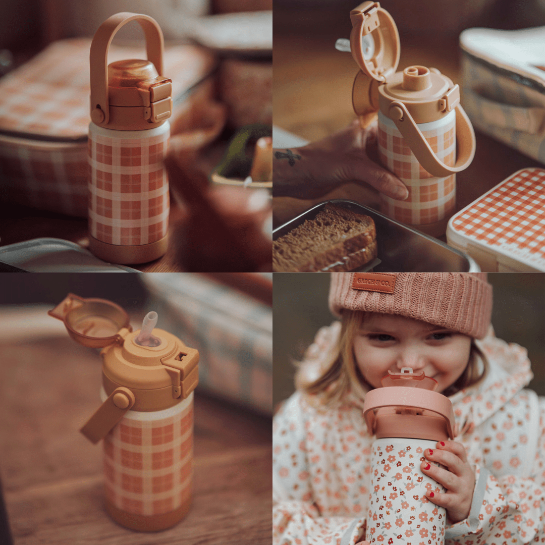 Sip + Chug 2 in 1 Thermo Water Bottle 12 oz. | Sunset Meadow GRECH &amp; CO.