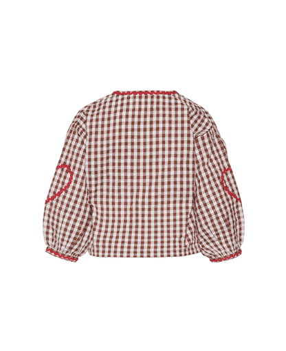 SISSEL EDELBO Astrid MINI Top - Brown Checks Sissel - edelbo