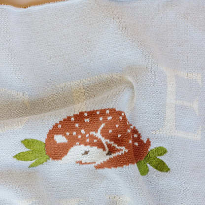The Blueberry Hill - Blanket ABC Woodland Baby Organic Cotton Back to School Kid The Blueberry Hill