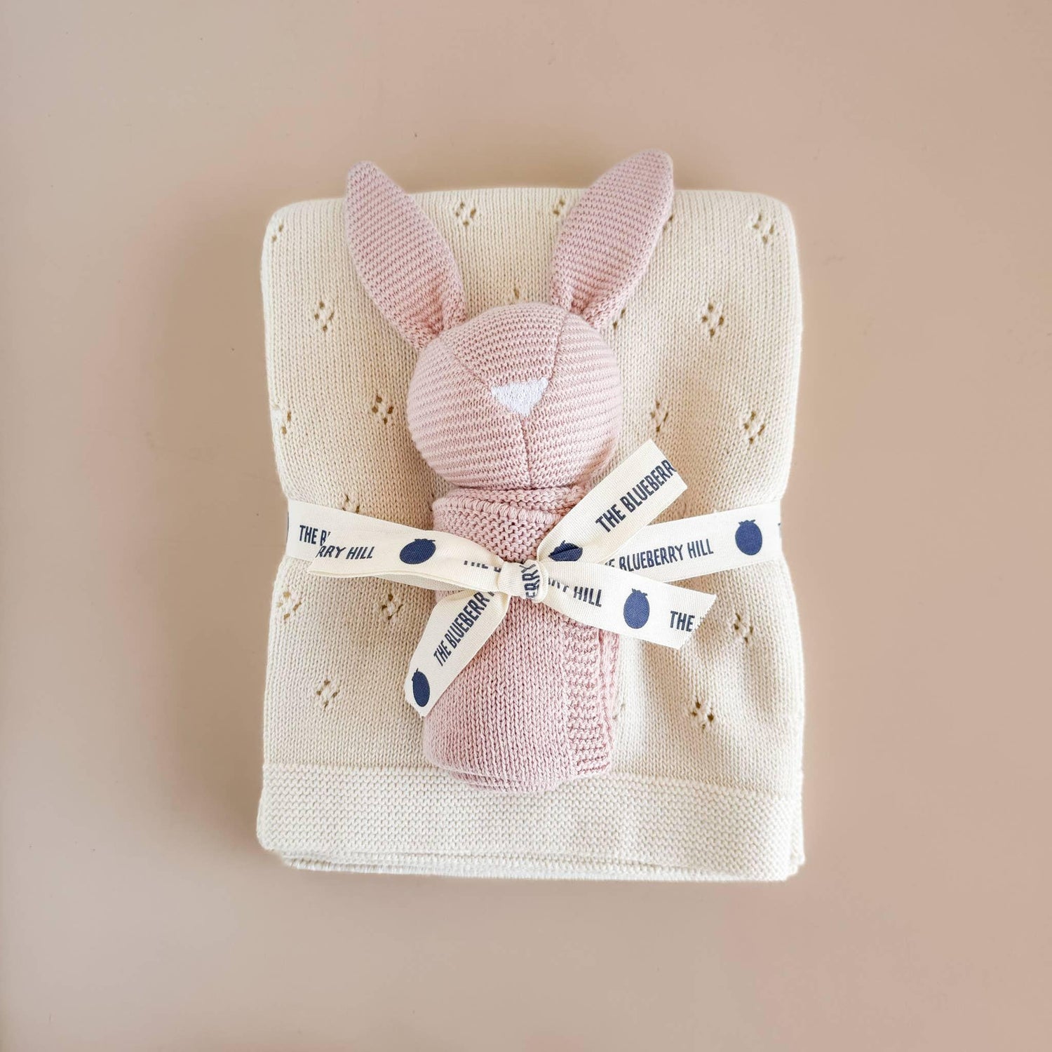 The Blueberry Hill - Heirloom Pique Blanket Cream Organic Cotton Baby Gift Summer The Blueberry Hill