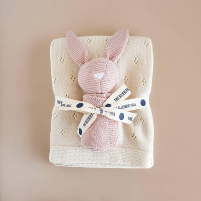 The Blueberry Hill - Heirloom Pique Blanket Cream Organic Cotton Baby Gift Summer The Blueberry Hill