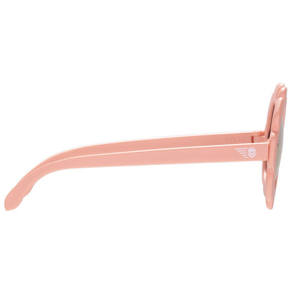 Babiators Polarized Flower: Rose Gold Mirrored Lens, Peachy Keen Babiators