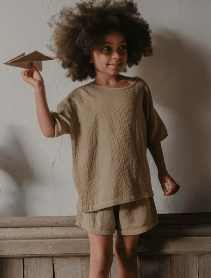 The Simple Folk The Muslin Short - Sage The Simple Folk