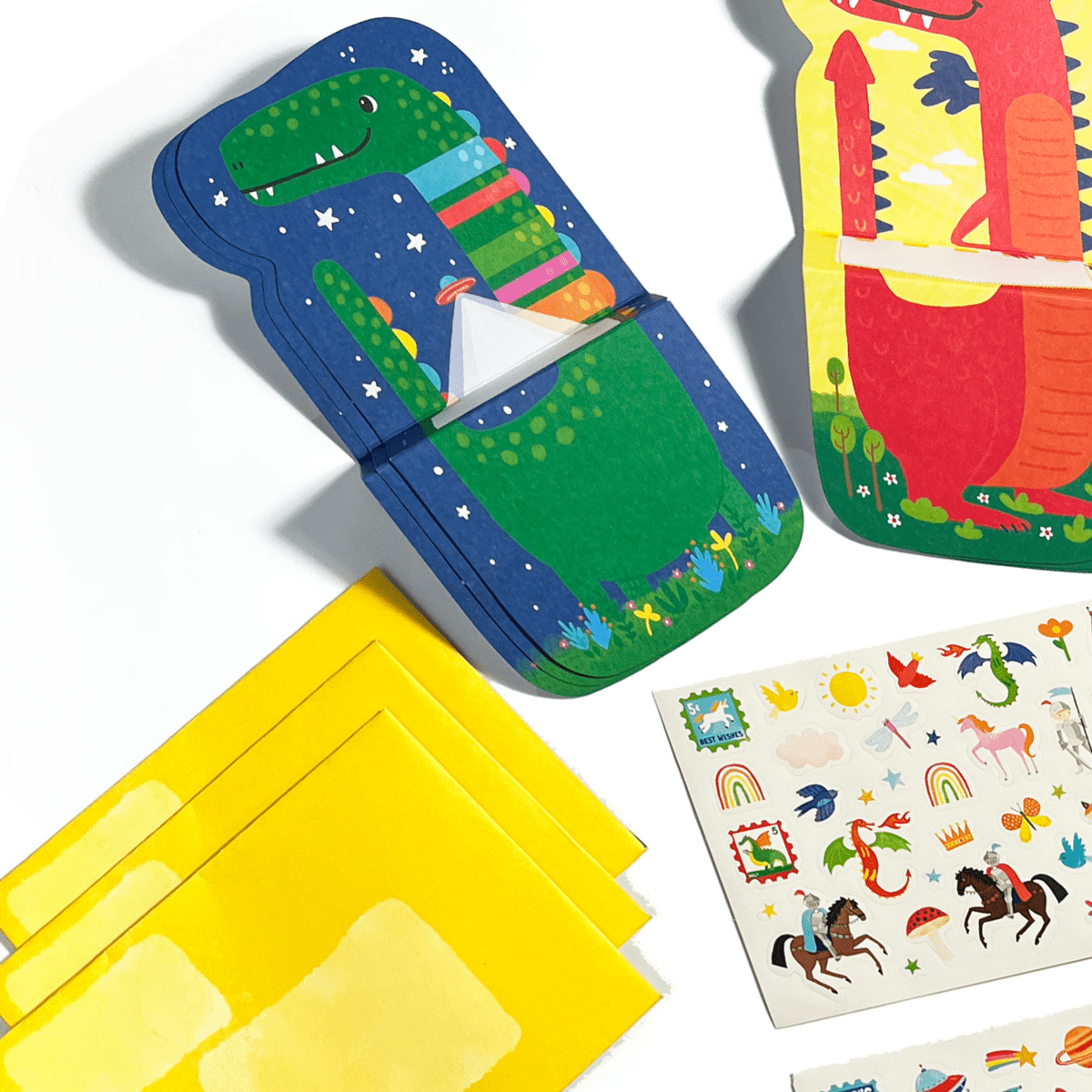 Tiny Tadas! Note Cards and Sticker Set - Dinos &amp; Dragons OOLY