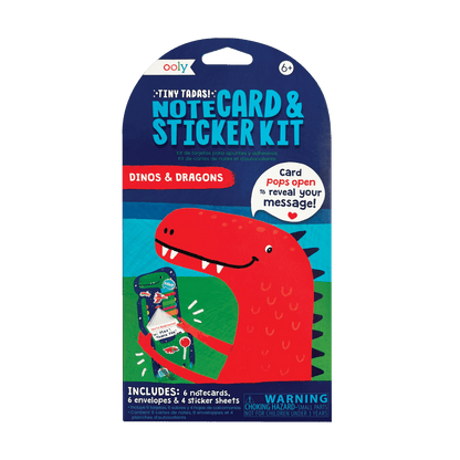 Tiny Tadas! Note Cards and Sticker Set - Dinos &amp; Dragons OOLY
