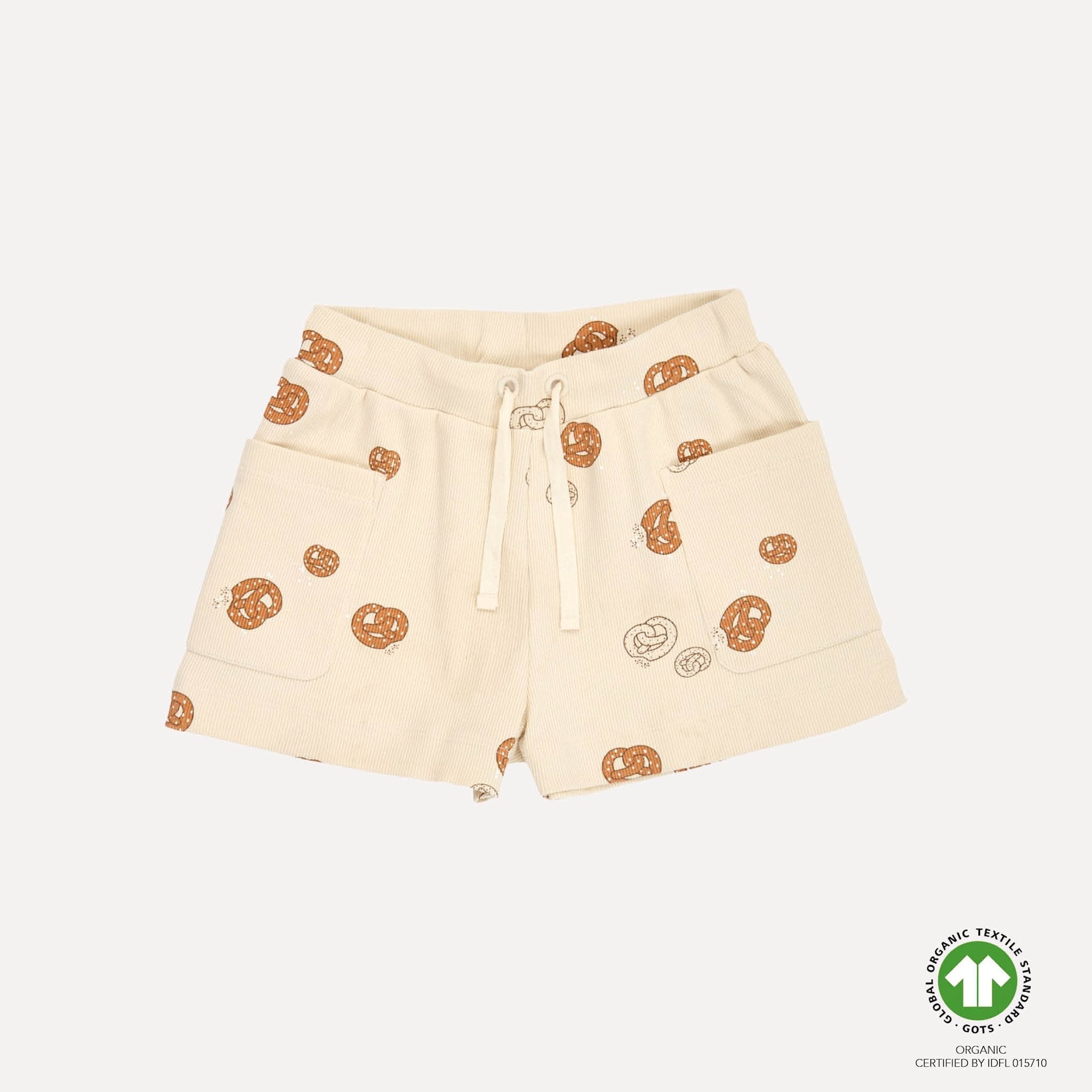 VACVAC Harper Rib Shorts – Beige | Organic Baby Shorts VACVAC