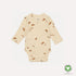 VACVAC Toulon NB Crossover Bodysuit LS – Croissant Mini | Organic Baby Bodysuit VACVAC