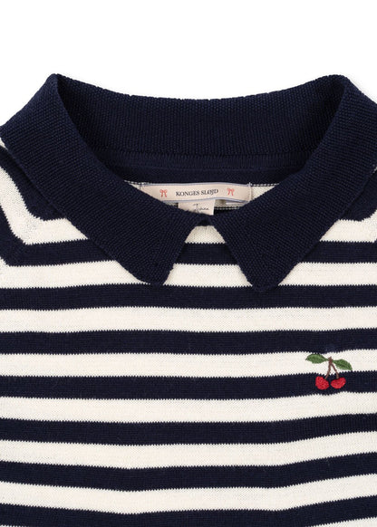 Konges Sløjd VENTON KNIT DRESS GOTS - NAVY STRIPE Konges Sløjd