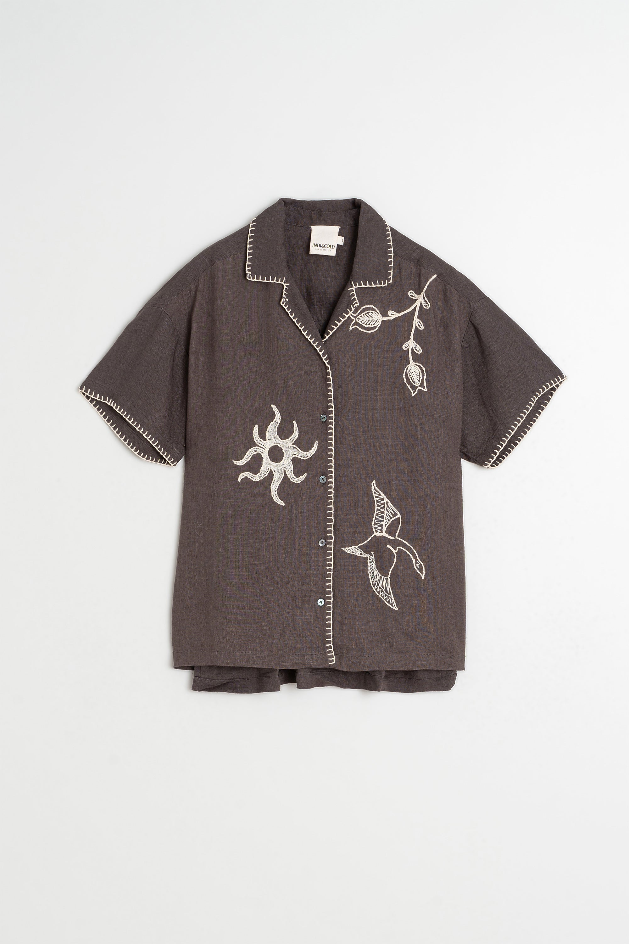 Indi &amp; Cold HANDMADE-EMBROIDERY SHIRT
