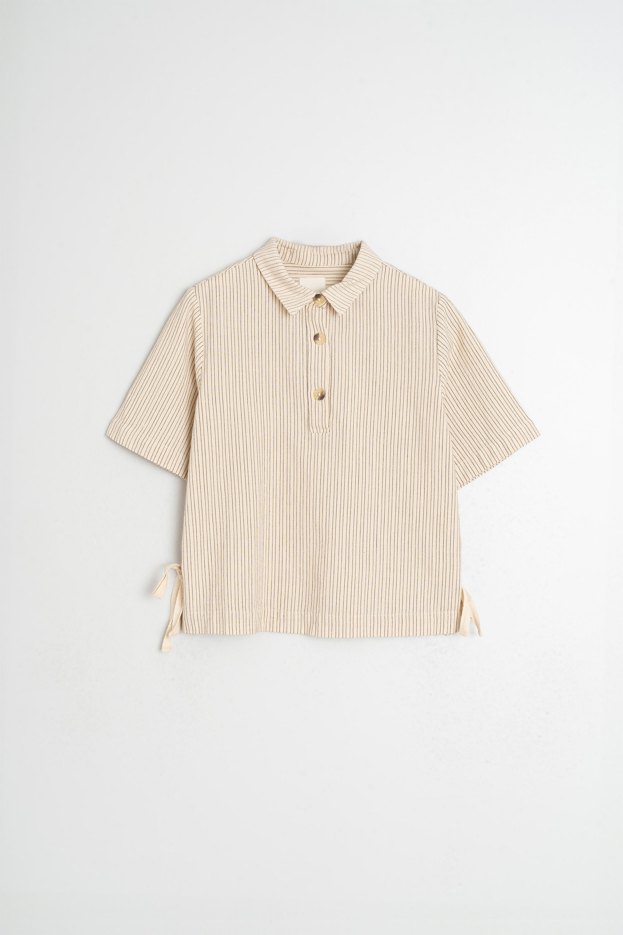 Indi &amp; Cold Striped Polo Shirt with Side Ties