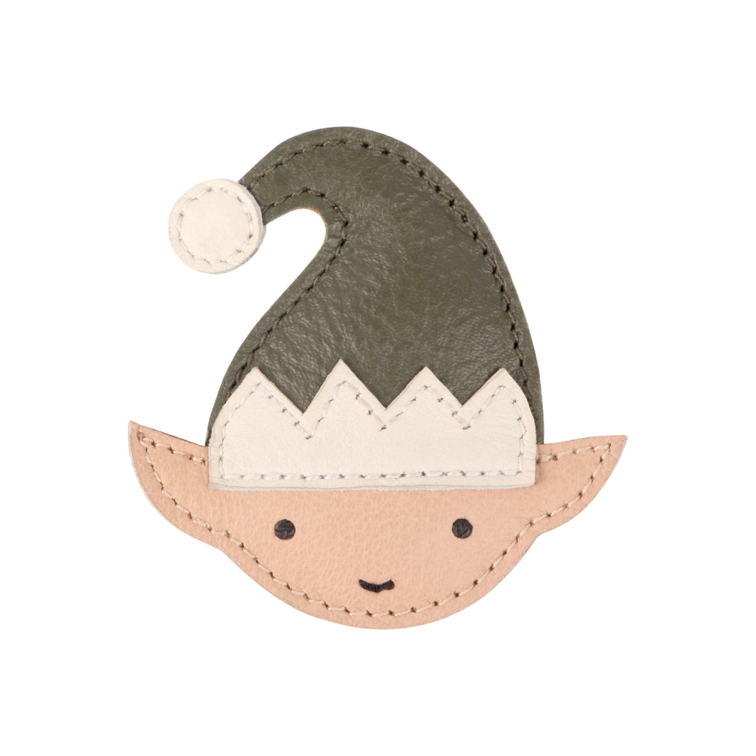 Wonda Hairclip | Elf | Olive Leather Donsje