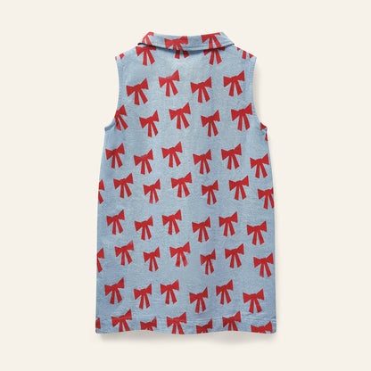 WYNKEN Amore Denim Dress - Setting Sun Bows Wynken